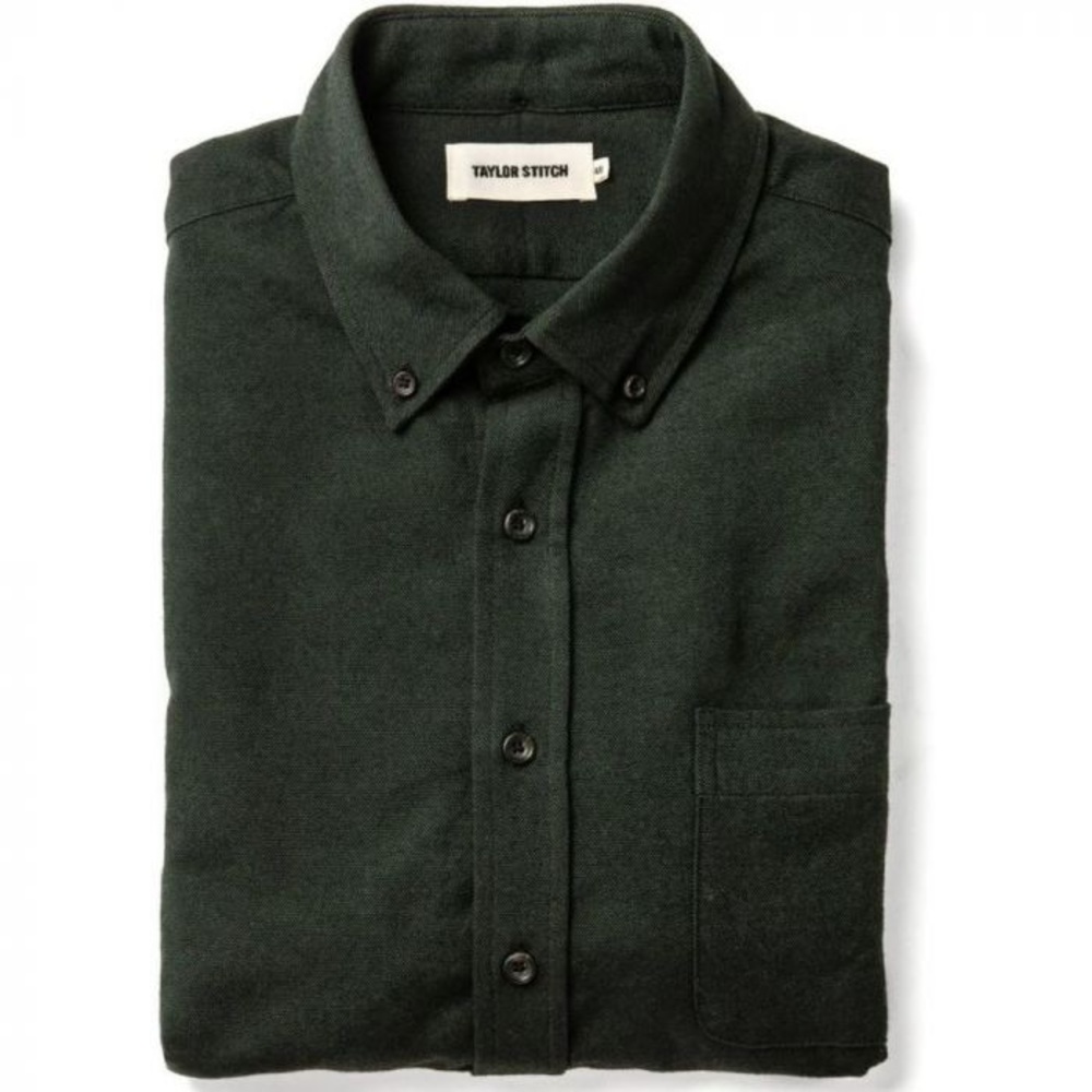 Taylor Stitch The Jack in Brushed Forest Oxford